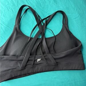 Women's Black Strappy Sports Bra
